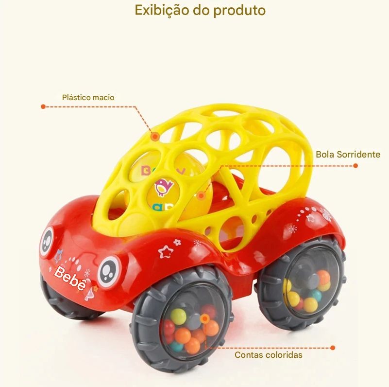 Rolo Inflável para Engatinhar — Brinquedo para Bebês de 6 a 12 Meses | Estímulo ao Desenvolvimento, Tempo de Barriga, Jogos de Fitness e Aprendizagem Precoce com Bola de PVC