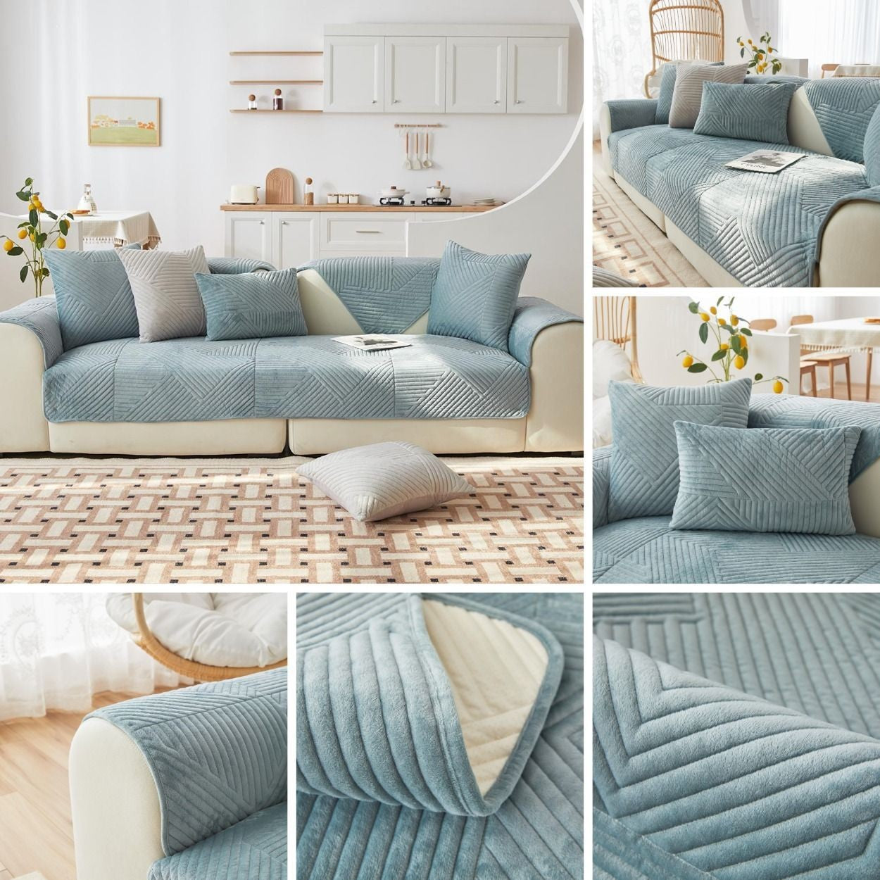 Capa de Sofá em Veludo Cristal Premium – Proteja seu sofá com estilo, conforto e segurança!