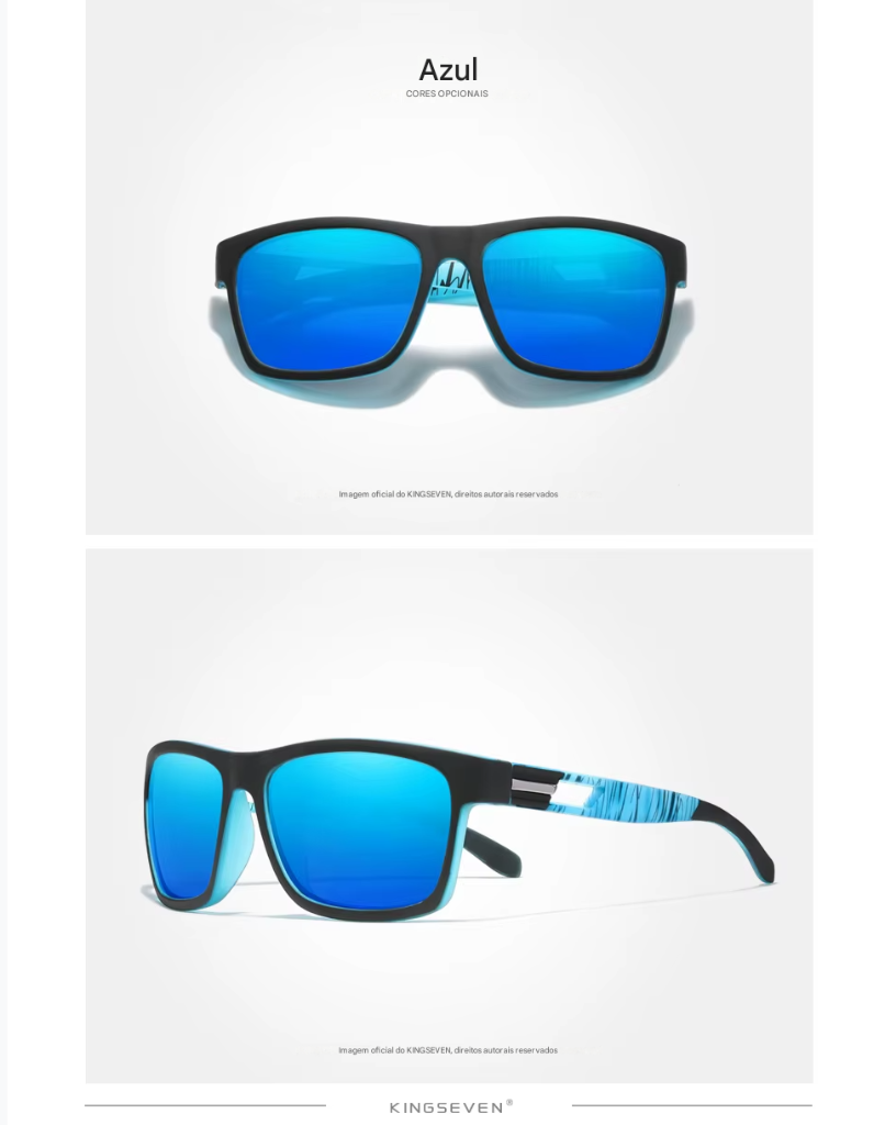 Óculos de Sol Polarizados Femininos Kingseven - Novo Design 2024 da Marca Lentes UV e estilo moderno.