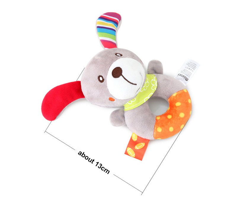 Bebê chocalho de pelúcia animal, móbile educativo e divertido para berço — ideal para recém-nascidos de 0 a 12 meses!