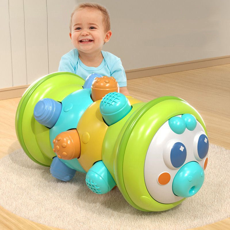 Rolo Inflável para Engatinhar — Brinquedo para Bebês de 6 a 12 Meses | Estímulo ao Desenvolvimento, Tempo de Barriga, Jogos de Fitness e Aprendizagem Precoce com Bola de PVC