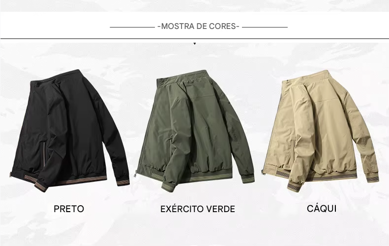 Jaqueta dupla face masculina com gola alta, ideal para um look casual. Esta peça é uma tendência jovem, perfeita para a primavera e o outono. Lançamento novo de 2021.