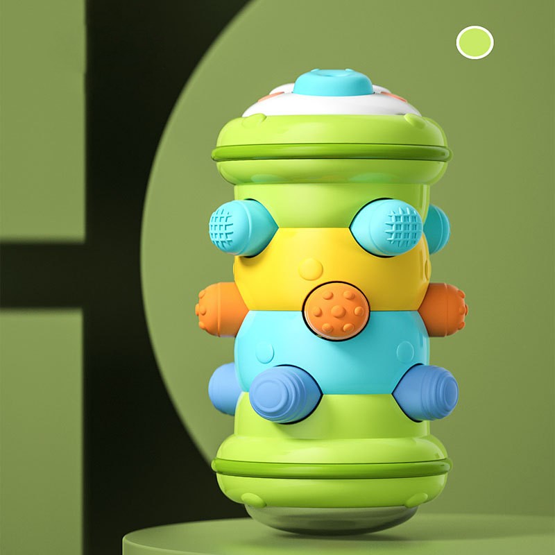 Rolo Inflável para Engatinhar — Brinquedo para Bebês de 6 a 12 Meses | Estímulo ao Desenvolvimento, Tempo de Barriga, Jogos de Fitness e Aprendizagem Precoce com Bola de PVC