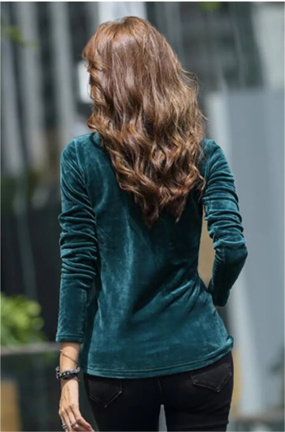 Blusa de Gola Alta Feminina – Tamanhos 3XL e 4XL, Veludo Grosso e Quente para o Inverno!