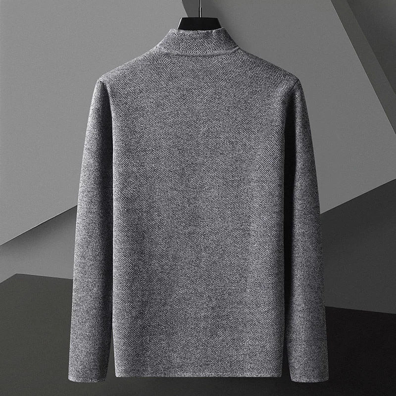 2022 cardigan jaqueta masculina cor sólida de malha casual gola fino ajuste cas