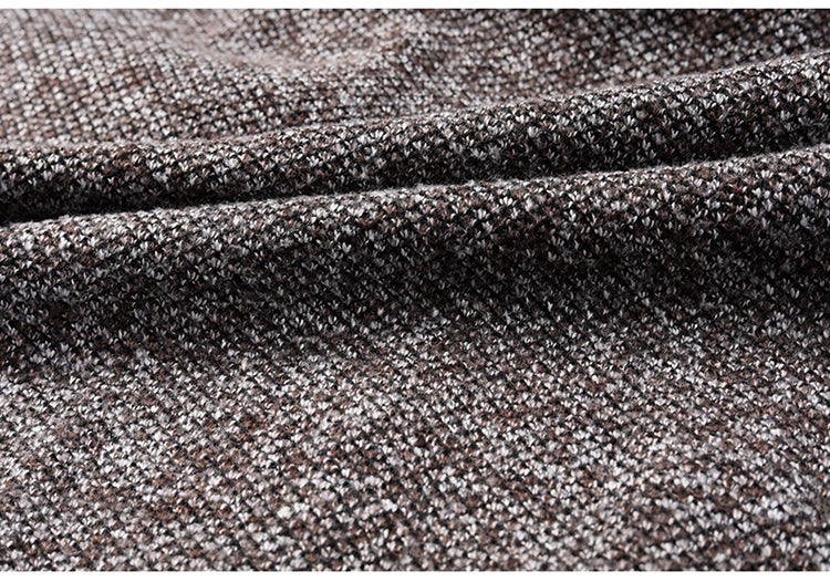 Casaco de malha slim fit masculino, com zíper, em polar. Cardigã grosso e quente, ideal para outono e inverno.