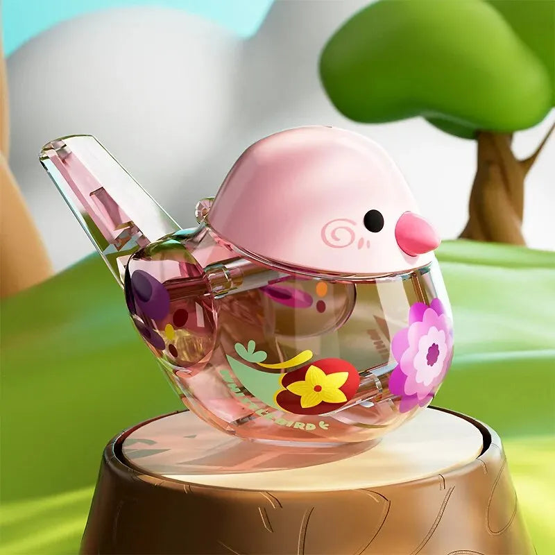 Apito de pássaro aquático para bebês e crianças – brinquedo educativo musical com adição de água, ideal para estímulo sensorial e treinamento auditivo.