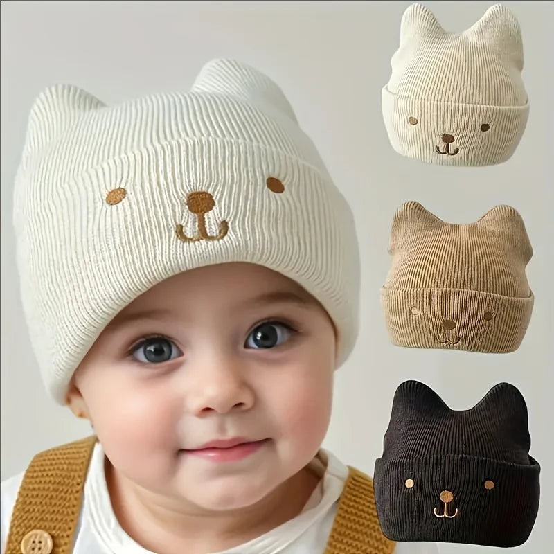 Chapéus de bebê recém-nascido: gorro de inverno quente, mais grosso, de algodão macio e elástico. Boné de bebê para meninas e meninos, infantil, bonnet, acessórios.