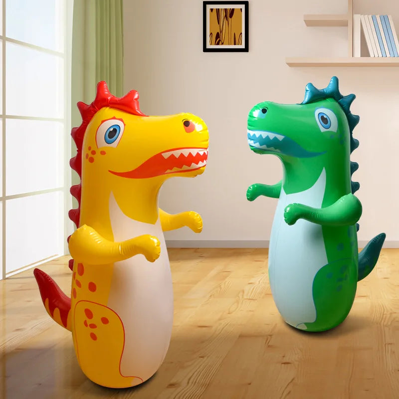 Saco de Pancadas Inflável Dinossauro – Brinquedo Esportivo para Crianças e Adultos | Tumbler de Boxe Divertido | Atividade ao Ar Livre | Presente Ideal para Meninos