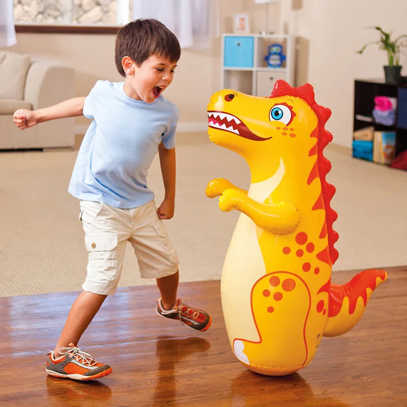 Saco de Pancadas Inflável Dinossauro – Brinquedo Esportivo para Crianças e Adultos | Tumbler de Boxe Divertido | Atividade ao Ar Livre | Presente Ideal para Meninos