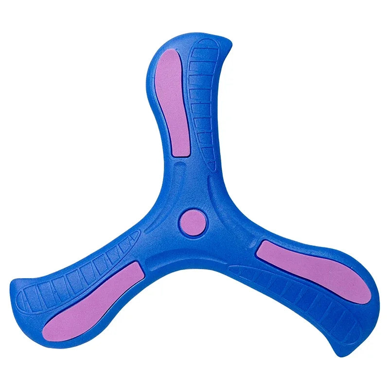 Brinquedo boomerang de três folhas, macio e interativo, para crianças e adultos