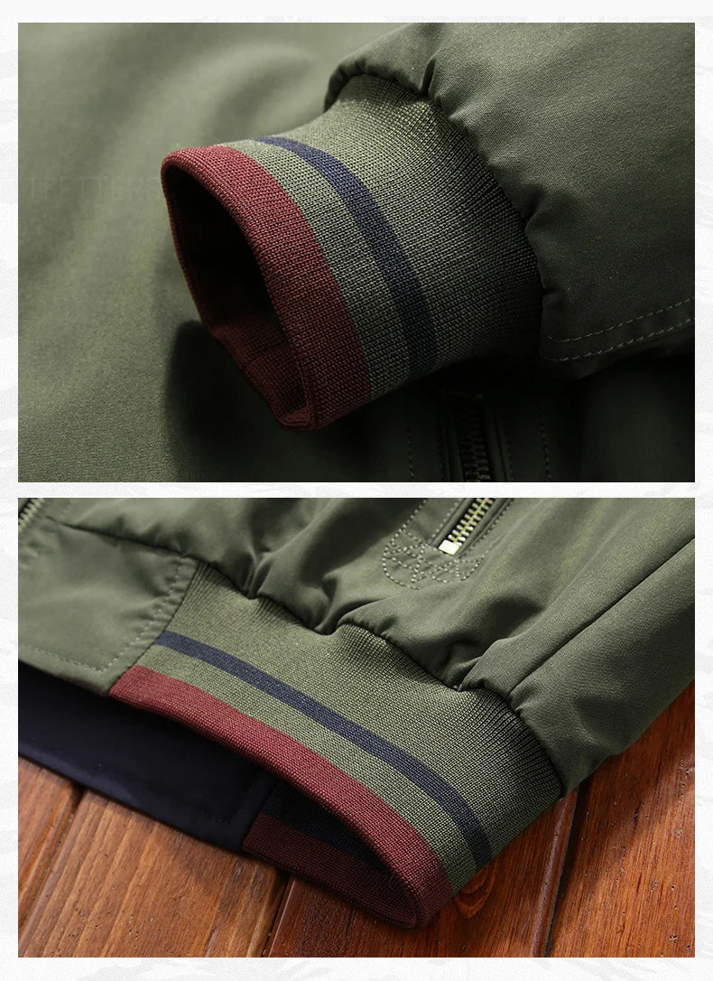 Jaqueta dupla face masculina com gola alta, ideal para um look casual. Esta peça é uma tendência jovem, perfeita para a primavera e o outono. Lançamento novo de 2021.