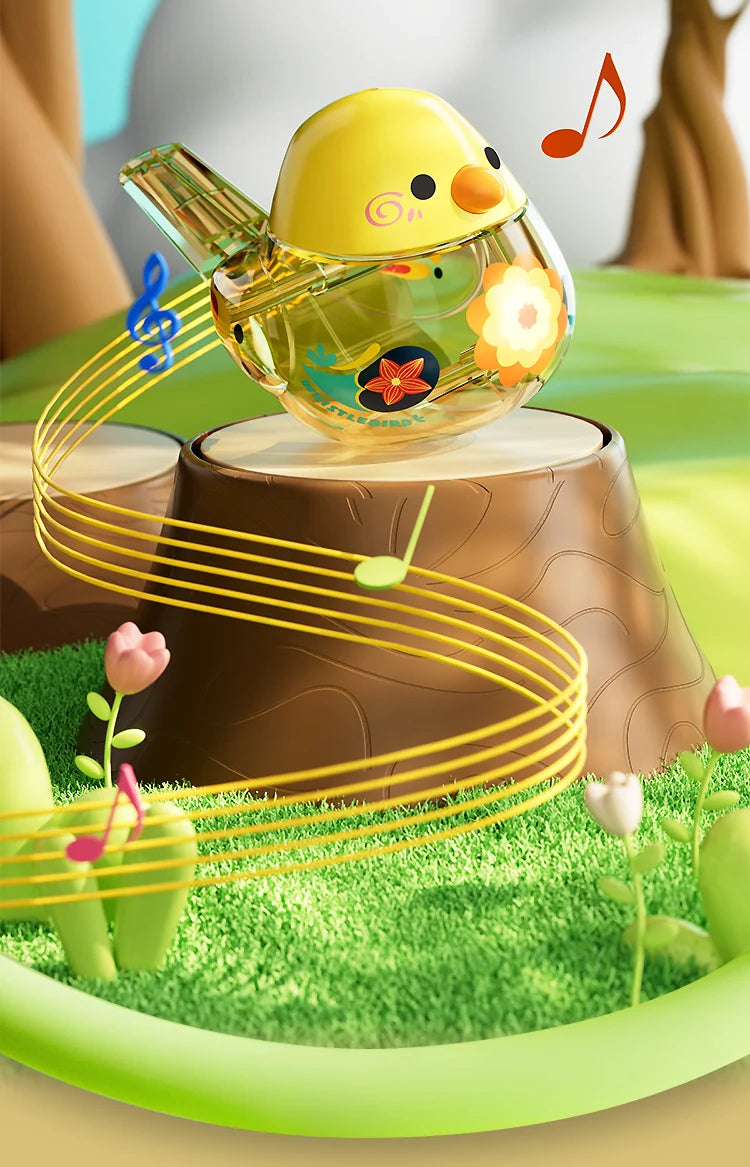 Apito de pássaro aquático para bebês e crianças – brinquedo educativo musical com adição de água, ideal para estímulo sensorial e treinamento auditivo.