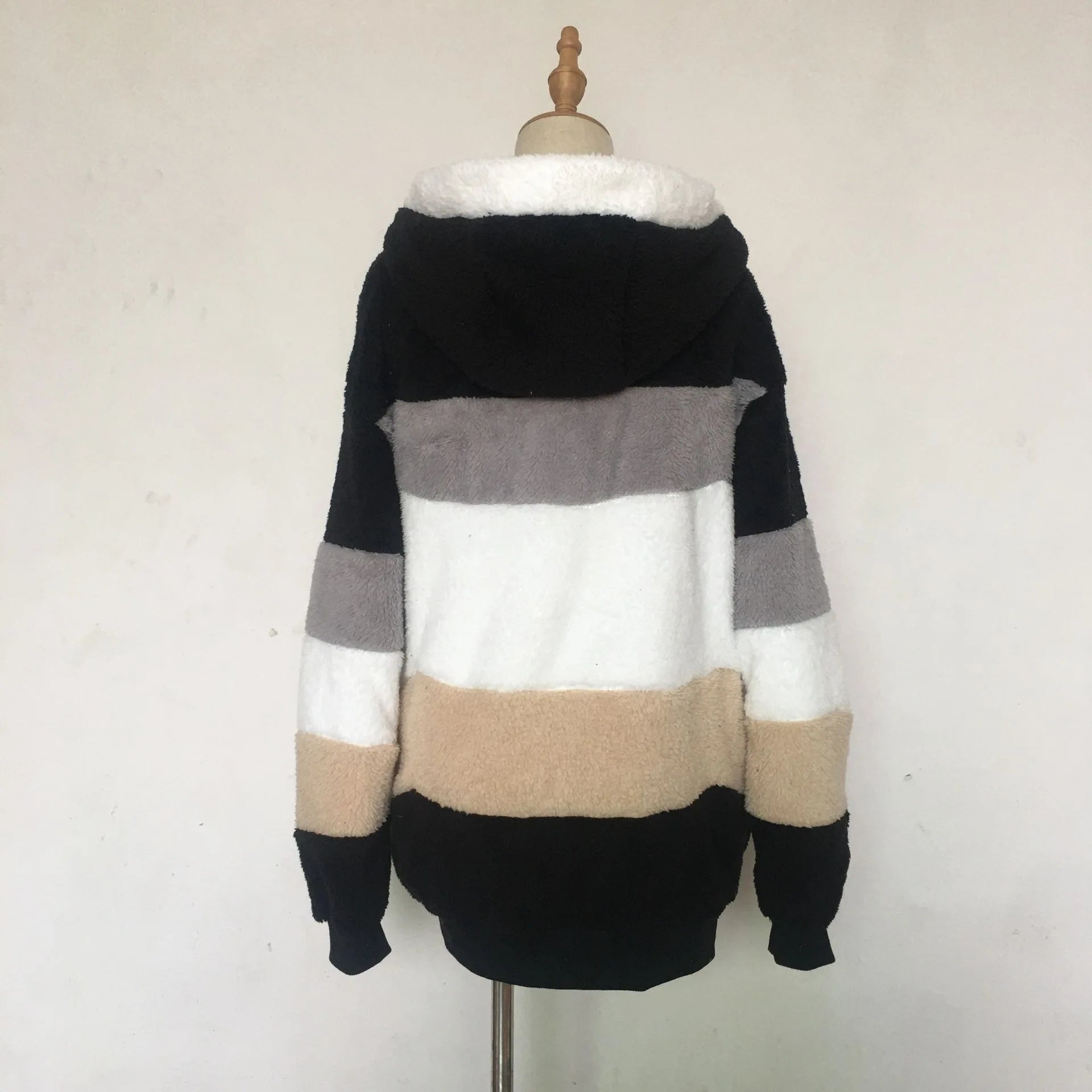 Jaqueta Oversized Feminina - Nova para Outono e Inverno de 2023, Quente, com Bolso de Pelúcia e Capuz, Estilo Streetwear, Solta, Roupas Externas para Mulheres.