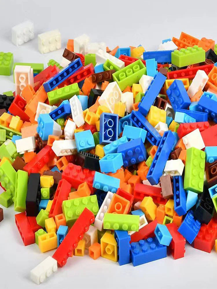 Blocos de Construção Criativos DIY – Conjunto em Massa com 300/500/1000/1500 Peças | Blocos Clássicos de Montar | Presente de Aniversário | Brinquedo Educativo para Crianças