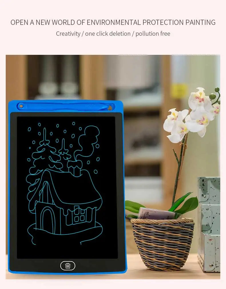 Prancheta Eletrônica LCD – Tablet de Escrita e Desenho Infantil Disponível nos tamanhos: 8.5 / 10 / 12 polegadas
