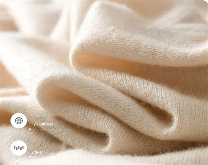 Blusa de caxemira macia masculina, ideal para outono e inverno, com decote em V e ajuste confortável, perfeita para looks casuais e de negócios.