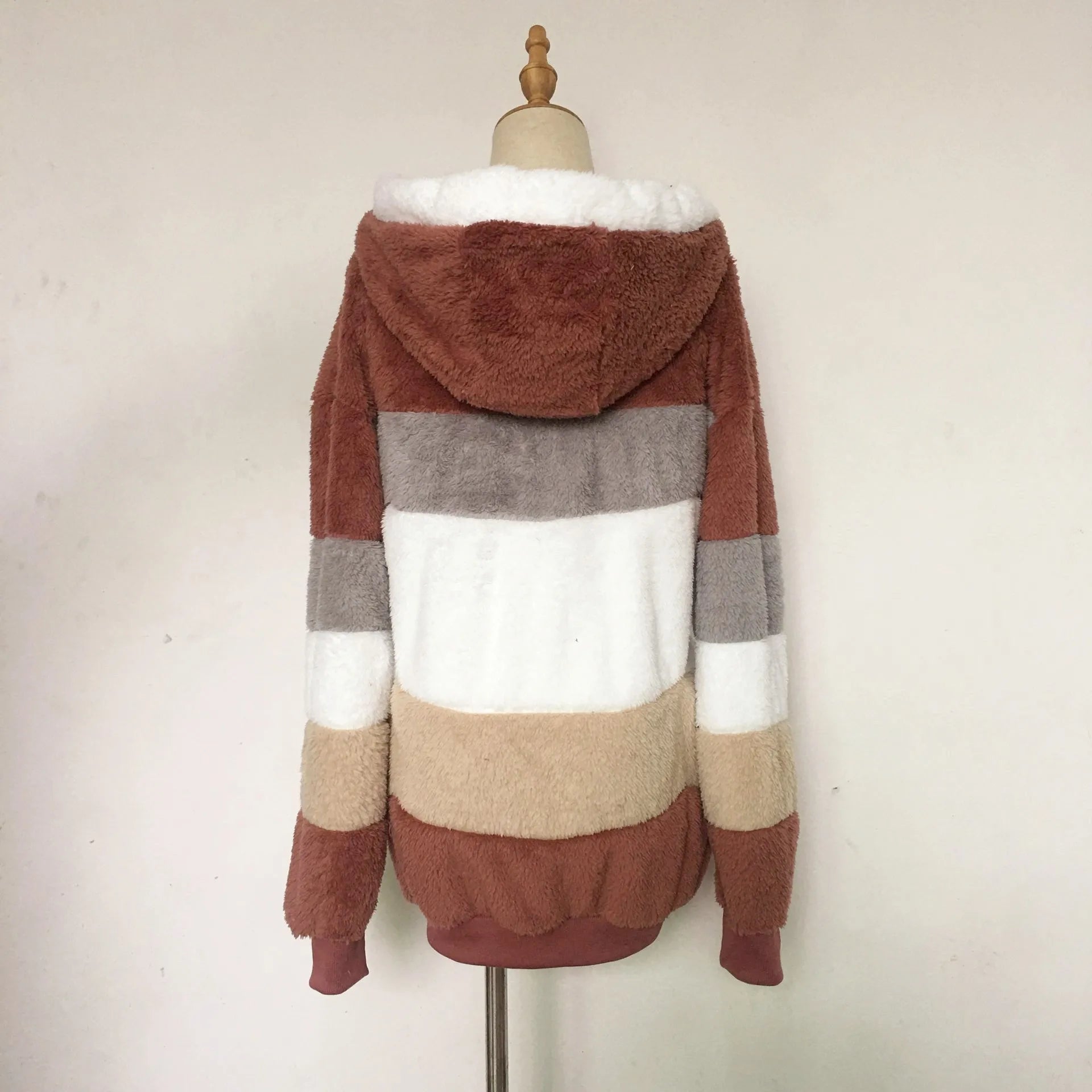 Jaqueta Oversized Feminina - Nova para Outono e Inverno de 2023, Quente, com Bolso de Pelúcia e Capuz, Estilo Streetwear, Solta, Roupas Externas para Mulheres.
