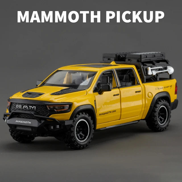 Dodge Ram 1000 TRX Mamute 1:32 - Pickup com Som, Luz e Movimento Para Trás - Brinquedo Colecionável para Crianças, Presente Ideal de Aniversário!