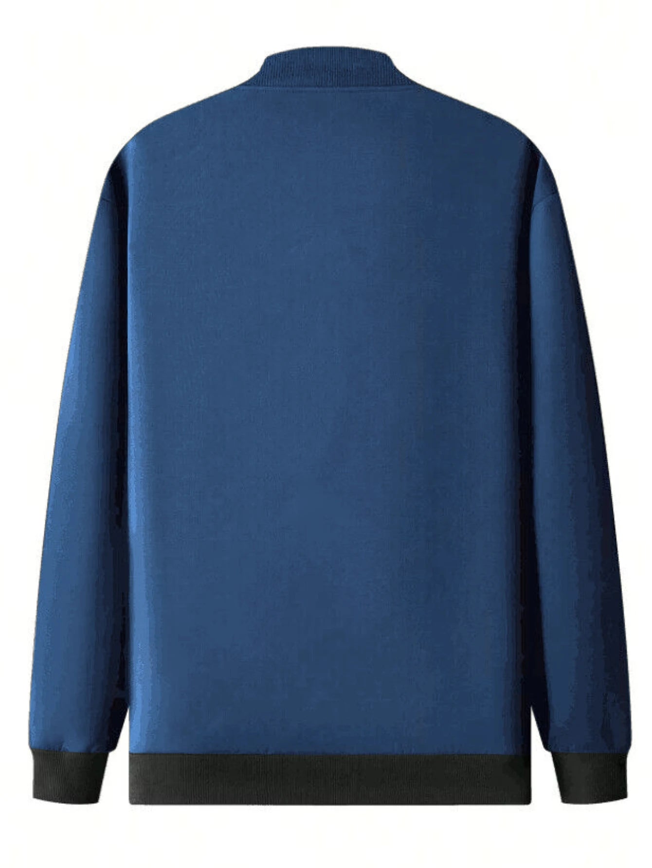 Jaqueta Masculina de Gola de Beisebol - Nova para Primavera e Outono de 2024, Curta, Solta, em Cor Sólida, Estilo Casual e de Negócios, Casaco Fino em Tendência.