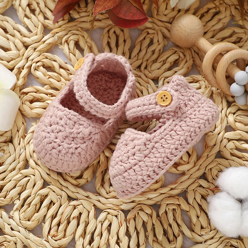 Sapatos para Bebê Recém-Nascido Menina (0-1 ano): Moda, cor pura, malha infantil, antiderrapante e sola macia. Ideais para os primeiros passos no inverno, perfeitos para caminhadas!