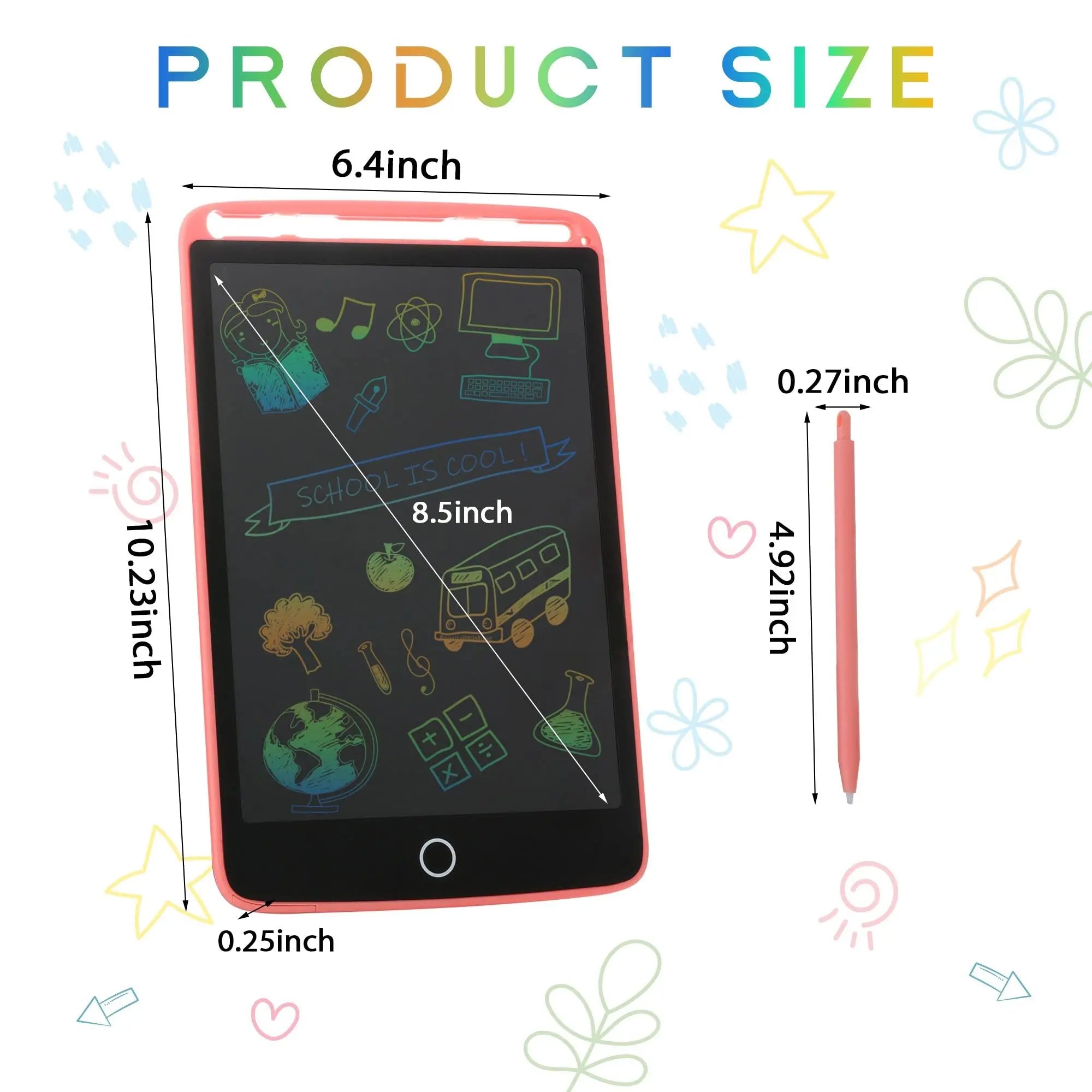 Prancheta Eletrônica LCD – Tablet de Escrita e Desenho Infantil Disponível nos tamanhos: 8.5 / 10 / 12 polegadas