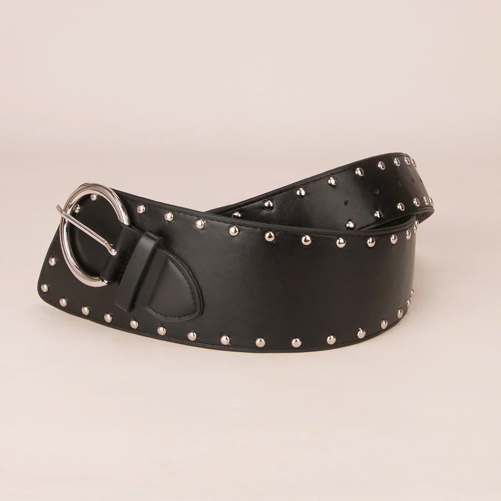 Fivela para Cinto com Rebites para Senhoras Fivela de Bronze com Parafuso Prisioneiro Ideal para Decorar a Cintura Perfeita para Vestidos e Casacos no Estilo Cowgirl