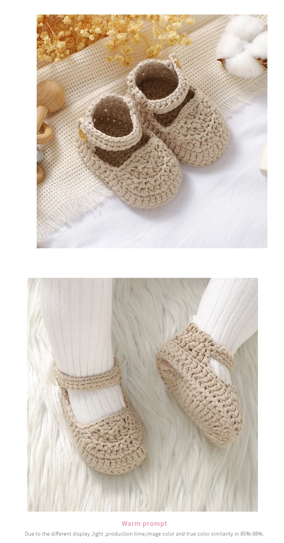 Sapatos para Bebê Recém-Nascido Menina (0-1 ano): Moda, cor pura, malha infantil, antiderrapante e sola macia. Ideais para os primeiros passos no inverno, perfeitos para caminhadas!