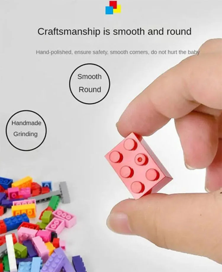 Blocos de Construção Criativos DIY – Conjunto em Massa com 300/500/1000/1500 Peças | Blocos Clássicos de Montar | Presente de Aniversário | Brinquedo Educativo para Crianças