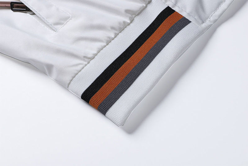 Jaqueta Masculina Casual com Gola para Outono e Inverno - Casaco com Zíper, Ideal para Esportes ao Ar Livre, Blusão à Prova d'Água, Estilo Bombardeiro.