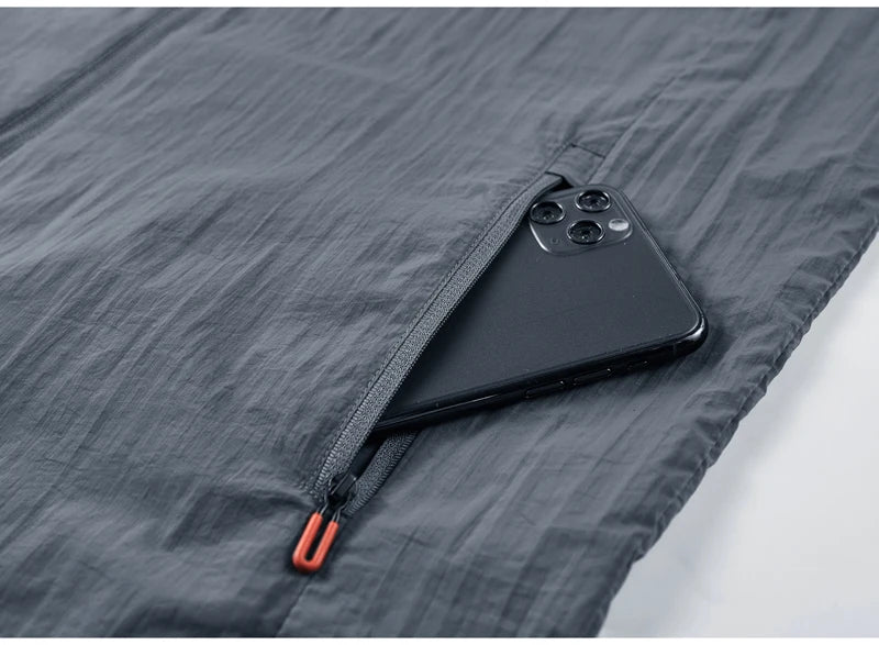 Jaqueta masculina de verão, com secagem rápida, ideal para caminhadas. À prova d'água e com proteção solar UV, é perfeita para esportes ao ar livre, como pesca, acampamento e corrida.