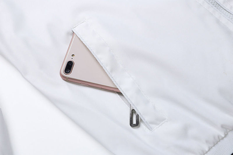 Jaqueta Masculina Casual com Gola para Outono e Inverno - Casaco com Zíper, Ideal para Esportes ao Ar Livre, Blusão à Prova d'Água, Estilo Bombardeiro.