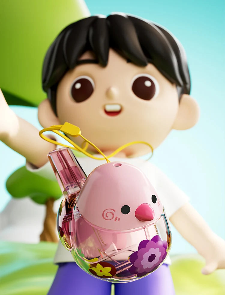 Apito de pássaro aquático para bebês e crianças – brinquedo educativo musical com adição de água, ideal para estímulo sensorial e treinamento auditivo.