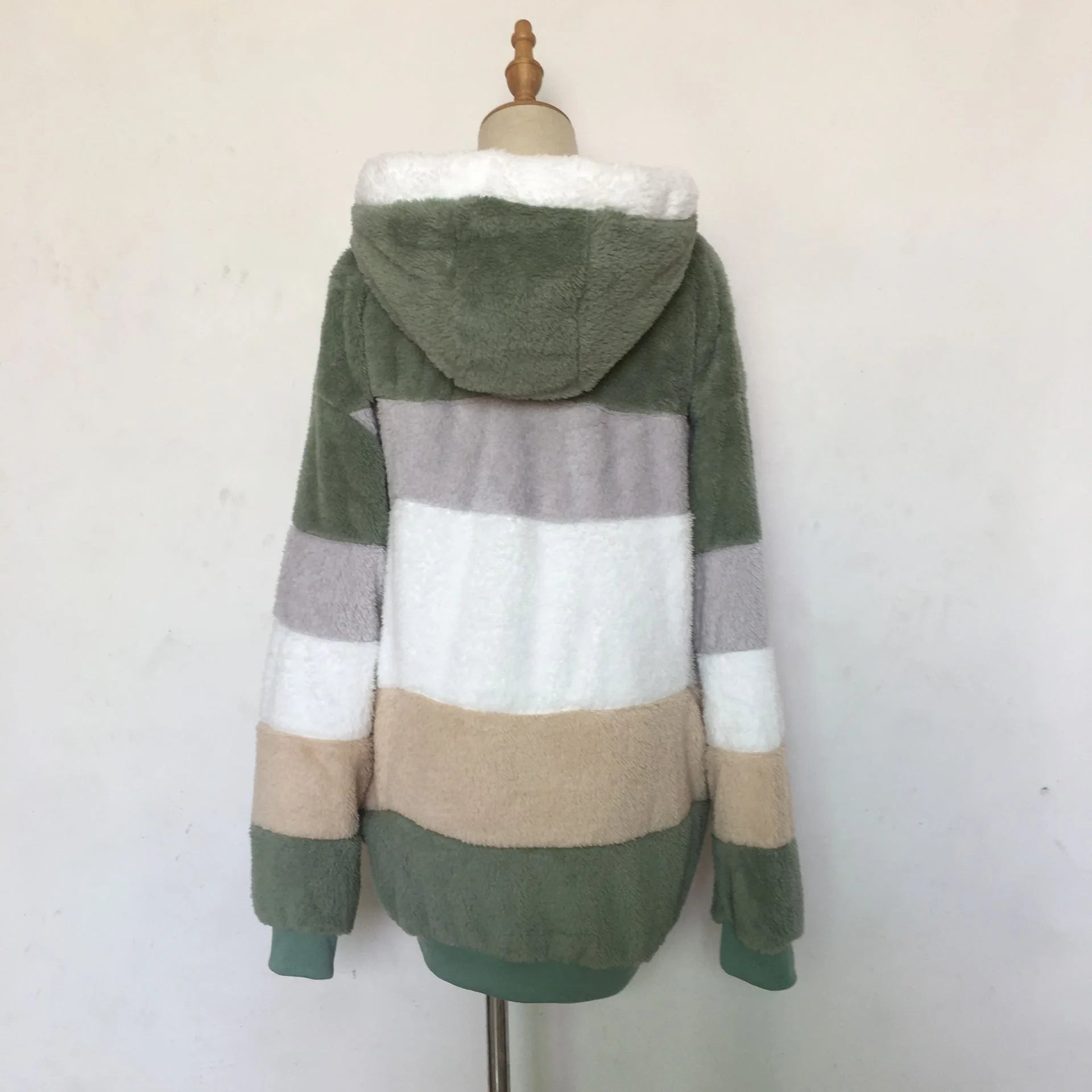 Jaqueta Oversized Feminina - Nova para Outono e Inverno de 2023, Quente, com Bolso de Pelúcia e Capuz, Estilo Streetwear, Solta, Roupas Externas para Mulheres.