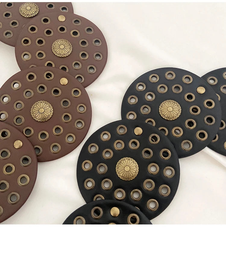 Cinto Circular Oco Estilo Retrô Acessórios Exagerados para o Verão 2024 Estilo Europeu Perfeito para Vestidos!