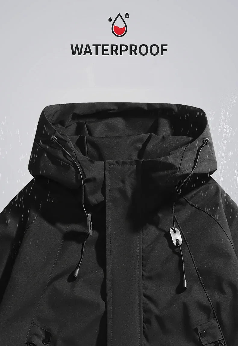 Jaqueta impermeável unissex para atividades ao ar livre. Respirável e à prova de vento, perfeita para outono, pesca e acampamento. Ideal para homens e mulheres!