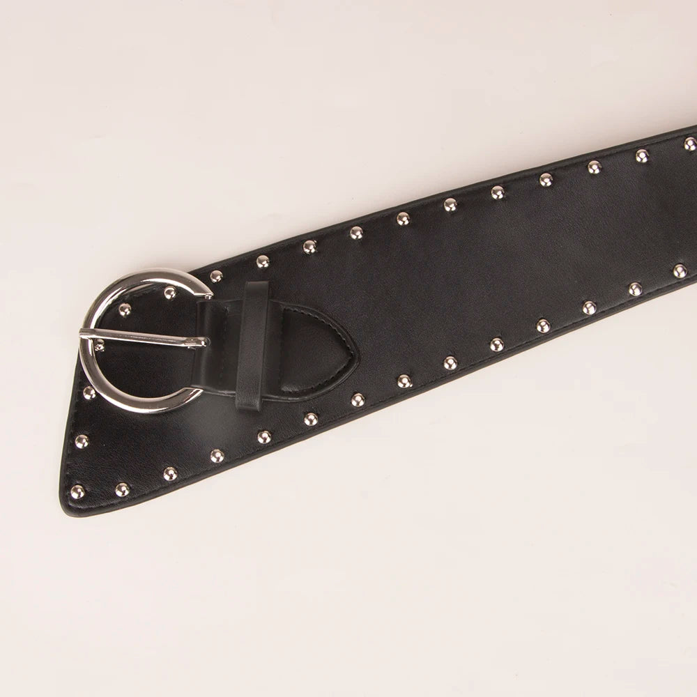 Fivela para Cinto com Rebites para Senhoras Fivela de Bronze com Parafuso Prisioneiro Ideal para Decorar a Cintura Perfeita para Vestidos e Casacos no Estilo Cowgirl