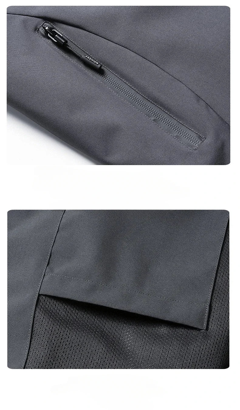 Jaqueta de chuva impermeável masculina leve exterior com capuz capa de chuva ao