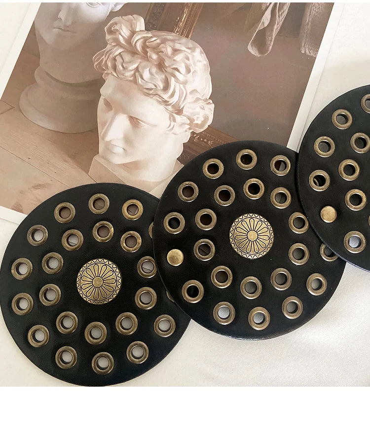 Cinto Circular Oco Estilo Retrô Acessórios Exagerados para o Verão 2024 Estilo Europeu Perfeito para Vestidos!