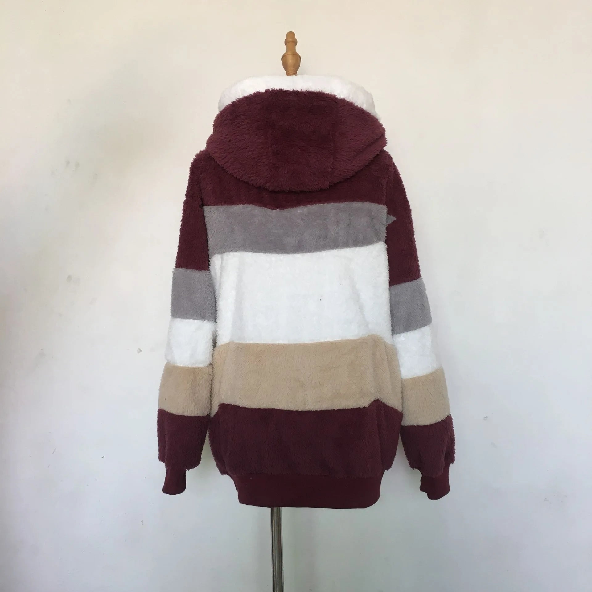 Jaqueta Oversized Feminina - Nova para Outono e Inverno de 2023, Quente, com Bolso de Pelúcia e Capuz, Estilo Streetwear, Solta, Roupas Externas para Mulheres.