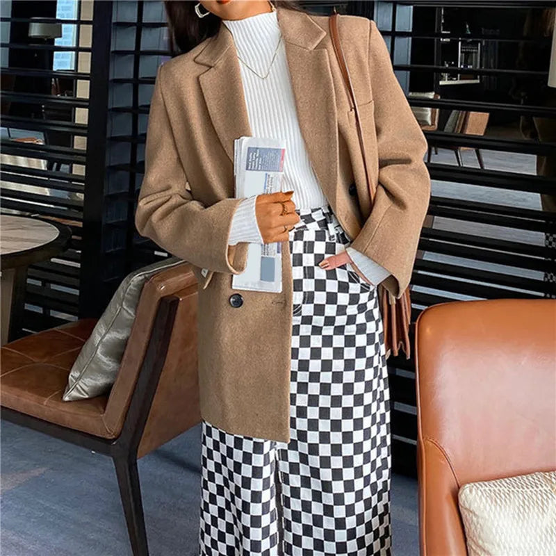 Blusa feminina de manga longa com gola alta, estilo Harajuku. Pulôver de malha fina, ajuste magro e elástico, básico e sólido, perfeito para compor looks simples.