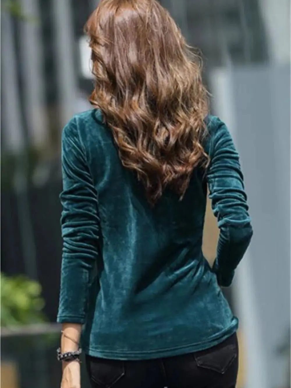 Blusa de Gola Alta Feminina – Tamanhos 3XL e 4XL, Veludo Grosso e Quente para o Inverno!