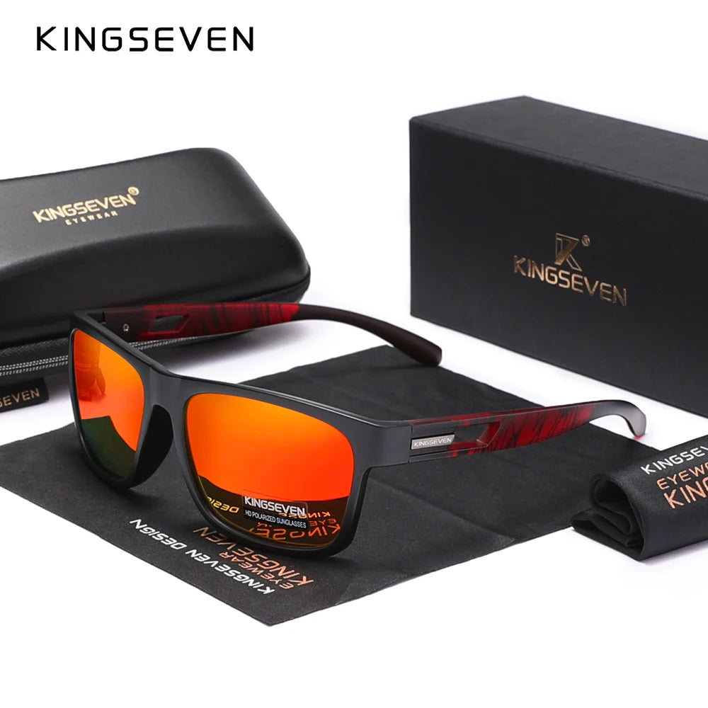 Óculos de Sol Polarizados Femininos Kingseven - Novo Design 2024 da Marca Lentes UV e estilo moderno.
