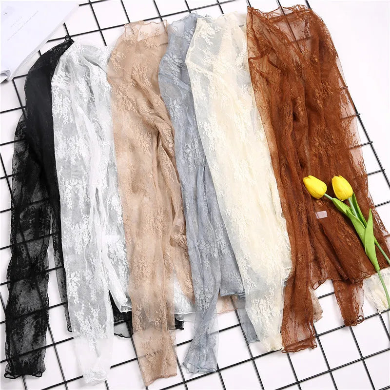 Blusa feminina de renda com camiseta de fundo, primavera e outono, manga longa, malha colheita. Topo estilo estrangeiro, sexy, com detalhes ocos e gola alta.