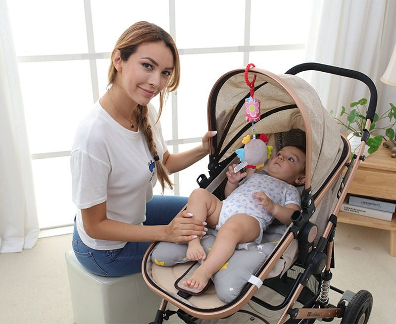 Brinquedo de pelúcia pendurado para carrinho , chocalho educativo com animais fofos, ideal para bebês de 0 a 12 meses