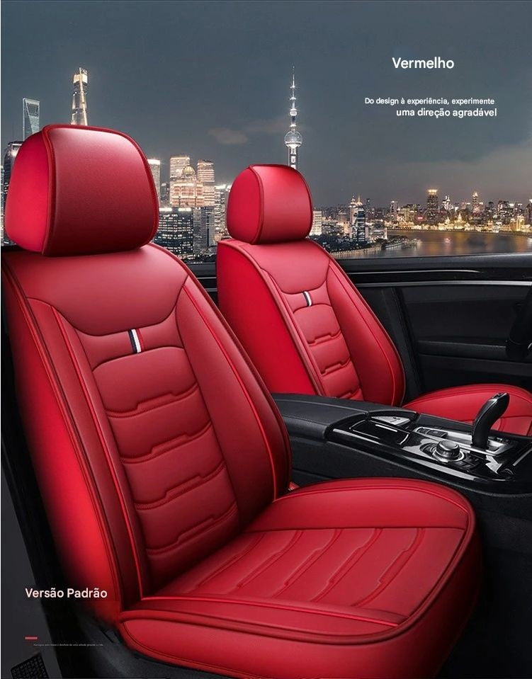 Conjunto de Capas de Banco em Couro PU Universal – Protetor de Assento Dividido para Carros e SUVs | Conforto e Elegância para Todas as Estações