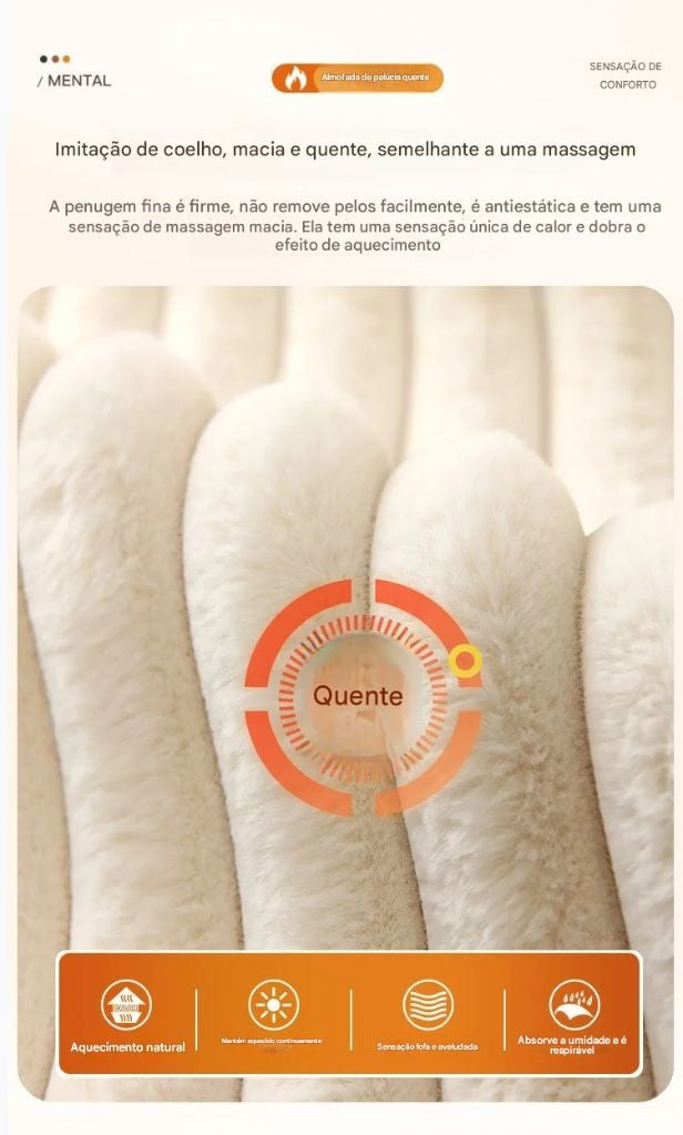 Almofada de sofá com pelo sintético de coelho, extra macia e quente para o inverno – capa de assento aconchegante e elegante!