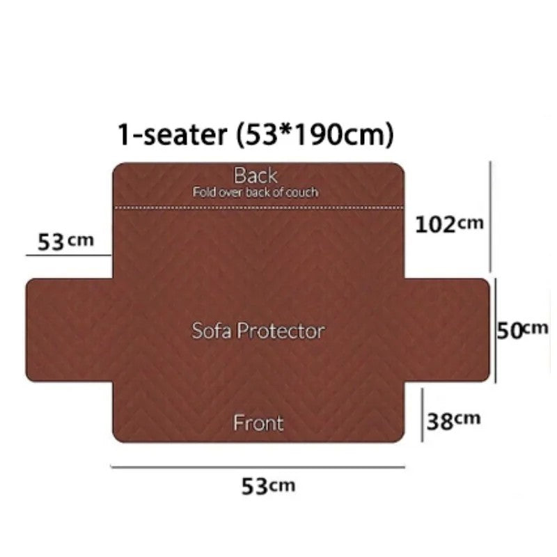 Capa de Sofá Reclinável em Flanela com Bolsos - Antiderrapante, Macia e Elegante – 1 Lugar