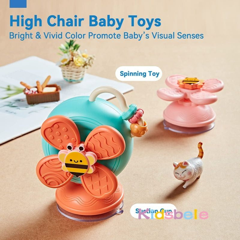 Brinquedo Giratório de Ventosa — Estímulo Sensorial e Motor para Bebês de 6 a 18 Meses | Ideal para Viagem