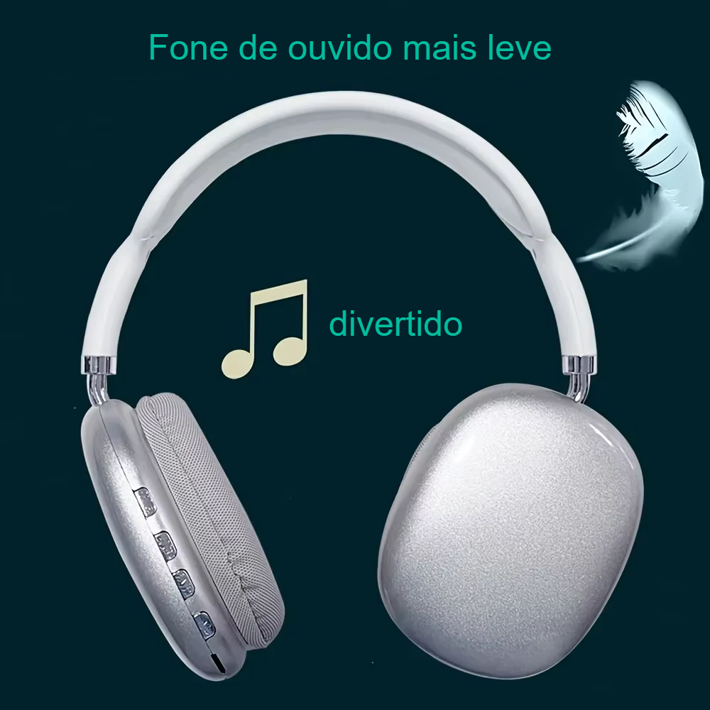 Novo P9 Sem Fio Bluetooth - Fones de Ouvido com Cancelamento de Ruído e Microfone
